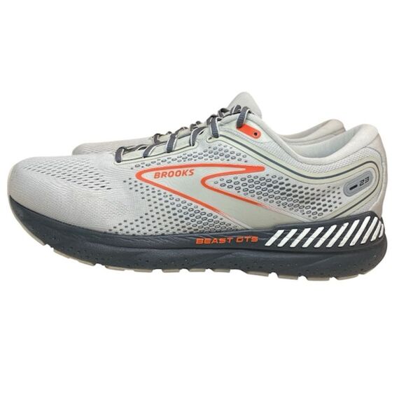 Brooks Beast GTS 23 Men’s 11.5 D Gray Orange Excellent Used Condition - Picture 2 of 15